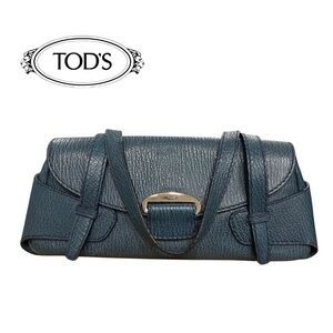 Tod's Elegant Dark Blue Leather Bag
